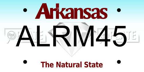 ALRM45 Arkansas License Plate