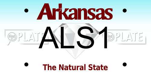 ALS1 Arkansas License Plate