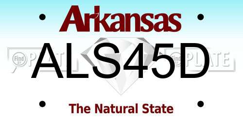 ALS45D Arkansas License Plate