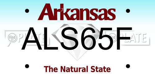 ALS65F Arkansas License Plate