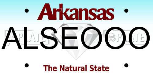 ALSEOOO Arkansas License Plate