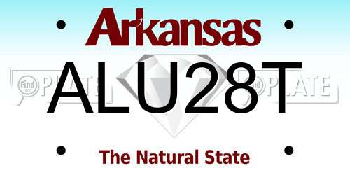 ALU28T Arkansas License Plate