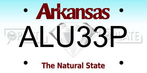 ALU33P Arkansas License Plate