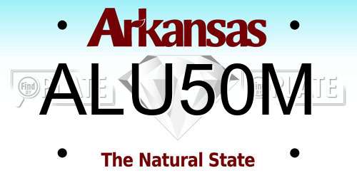 ALU50M Arkansas License Plate