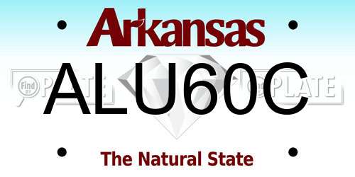 ALU60C Arkansas License Plate