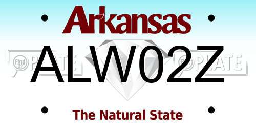 ALW02Z Arkansas License Plate