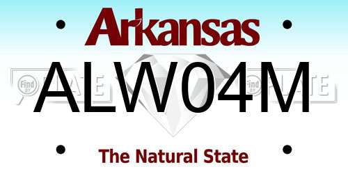 ALW04M Arkansas License Plate