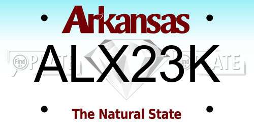 ALX23K Arkansas License Plate