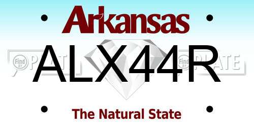 ALX44R Arkansas License Plate