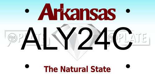 ALY24C Arkansas License Plate