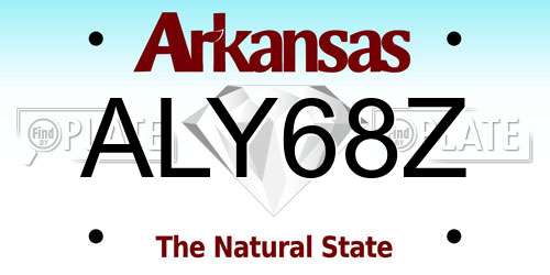 ALY68Z Arkansas License Plate