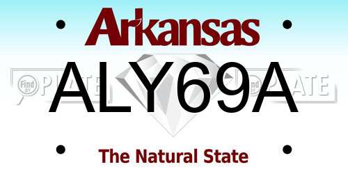 ALY69A Arkansas License Plate