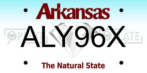 ALY96X Arkansas License Plate