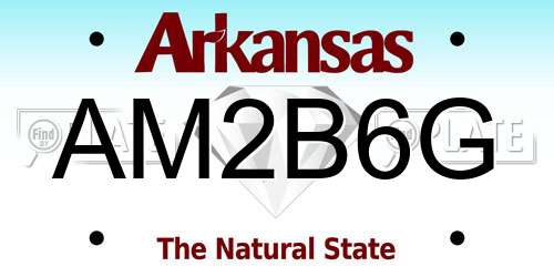 AM2B6G Arkansas License Plate