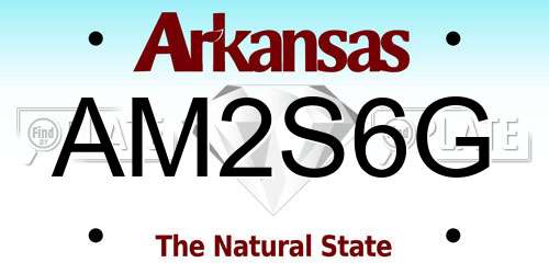 AM2S6G Arkansas License Plate