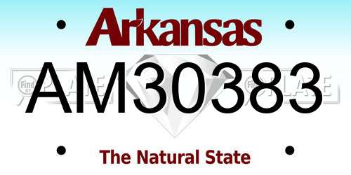 AM30383 Arkansas License Plate