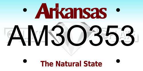 AM3O353 Arkansas License Plate