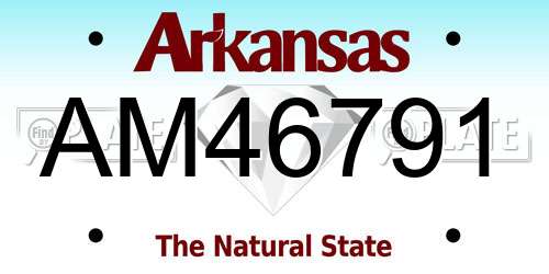 AM46791 Arkansas License Plate