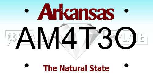 AM4T3O Arkansas License Plate