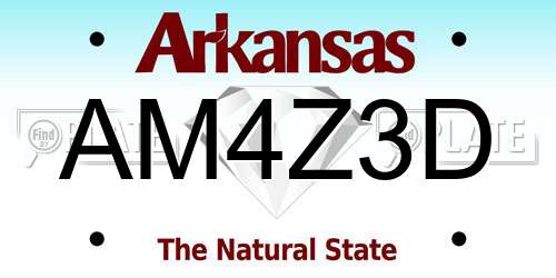 AM4Z3D Arkansas License Plate