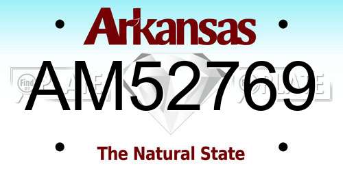 AM52769 Arkansas License Plate