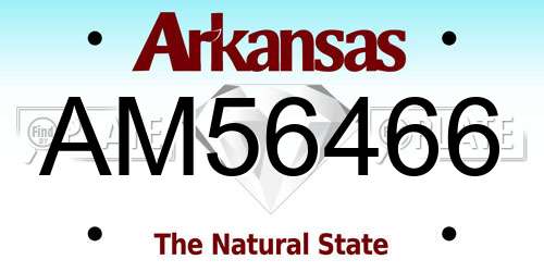 AM56466 Arkansas License Plate