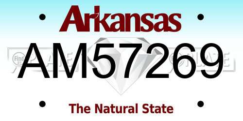 AM57269 Arkansas License Plate