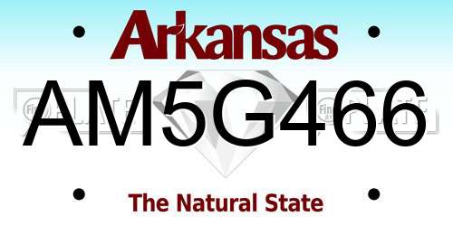 AM5G466 Arkansas License Plate
