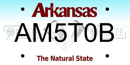 AM5T0B Arkansas License Plate