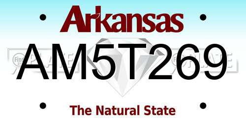 AM5T269 Arkansas License Plate