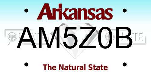 AM5Z0B Arkansas License Plate