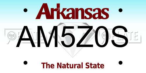 AM5Z0S Arkansas License Plate
