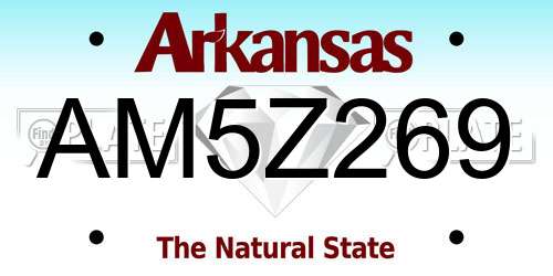 AM5Z269 Arkansas License Plate