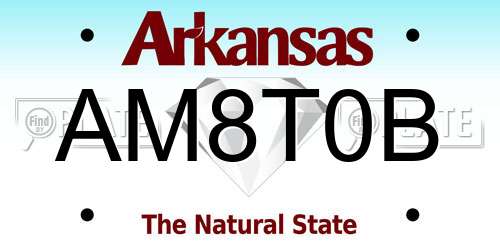 AM8T0B Arkansas License Plate