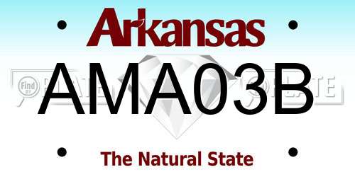 AMA03B Arkansas License Plate