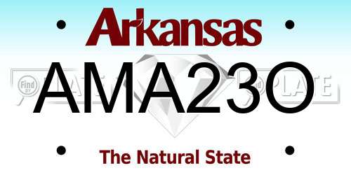 AMA23O Arkansas License Plate