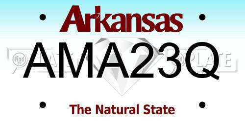 AMA23Q Arkansas License Plate
