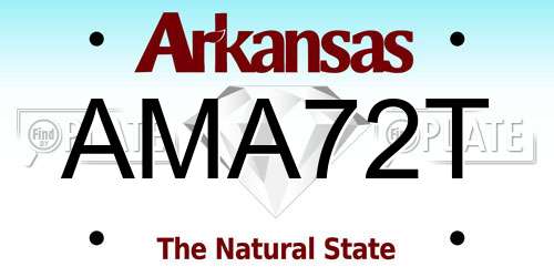 AMA72T Arkansas License Plate