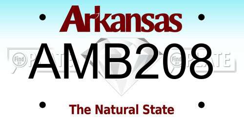 AMB208 Arkansas License Plate