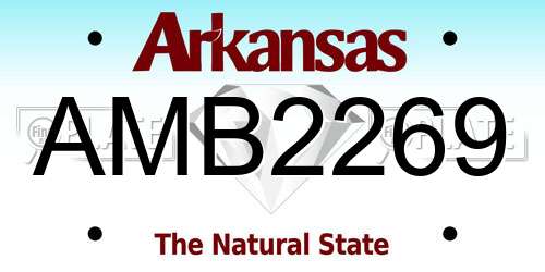 AMB2269 Arkansas License Plate