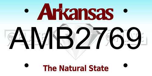 AMB2769 Arkansas License Plate