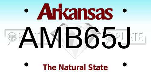 AMB65J Arkansas License Plate