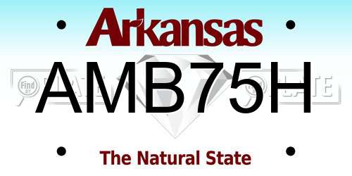 AMB75H Arkansas License Plate