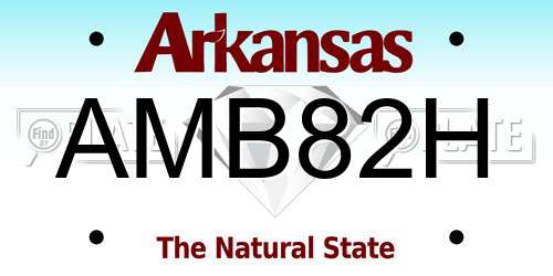 AMB82H Arkansas License Plate