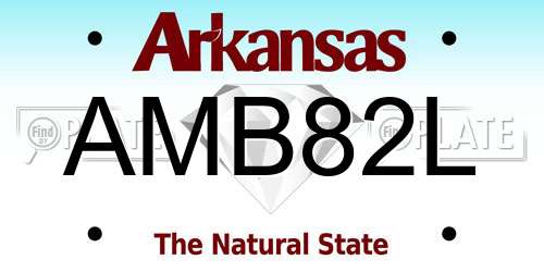 AMB82L Arkansas License Plate