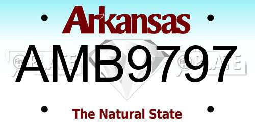 AMB9797 Arkansas License Plate