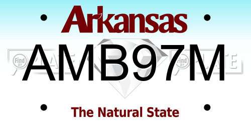 AMB97M Arkansas License Plate