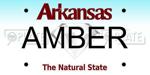 AMBER Arkansas License Plate