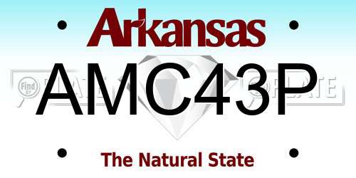 AMC43P Arkansas License Plate