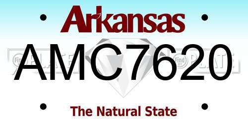 AMC7620 Arkansas License Plate